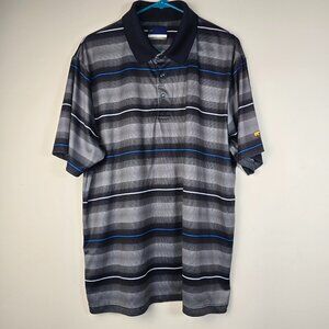 Jack Nicklaus Polo Shirt Mens Extra Large Gray Golf Performance Sport Bear Logo